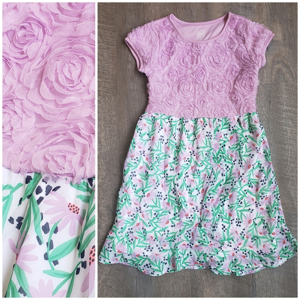 Wonder Nation Floral Short Sleeve Dress